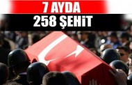 Türkiye, teröre 7 ayda 258 şehit verdi