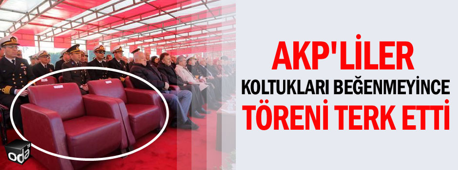 AKP'liler koltukları beğenmeyince töreni terk etti