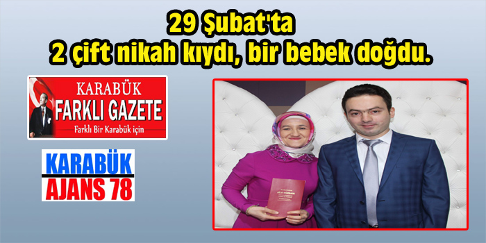 2 çift nikah kıydı, bir bebek doğdu.