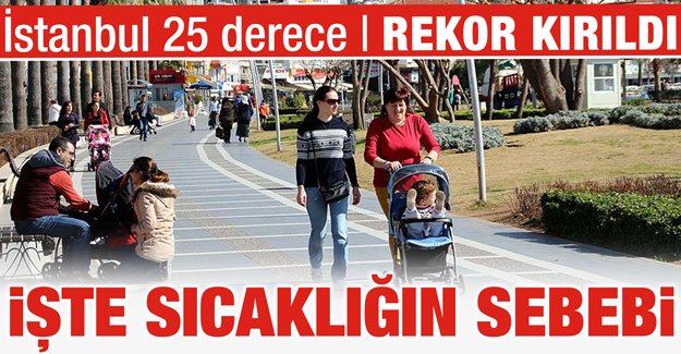 İstanbul 25 dereceyi gördü! Sıcaklık rekoru kırıldı! İşte hava sıcaklığının sebebi