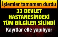 33 devlet hastanesindeki tüm bilgiler silindi