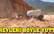 Tunceli'de toprak kayması