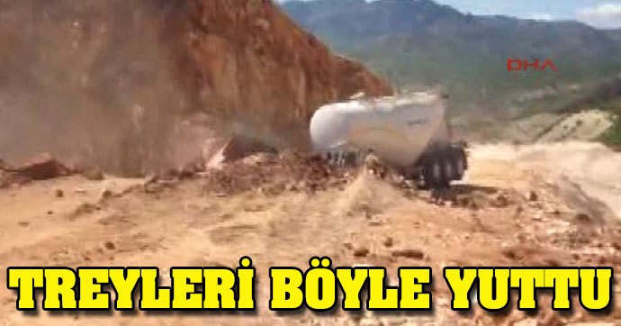 Tunceli'de toprak kayması
