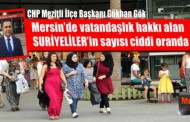CHP’Lİ GÖK: “MERSİN’DE VATANDAŞLIK HAKKI ALAN SURİYELİLERİN SAYISI CİDDİ ORANDA ARTTI”