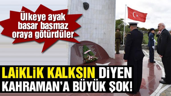 İsmail Kahraman’ı Atatürk anıtına götürdüler