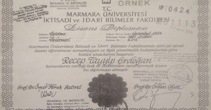 HDP, Erdoğan'ın diploma örneğini paylaştı