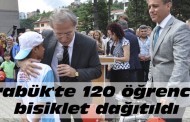 Karabük’te 120 öğrenciye bisiklet dağıtıldı