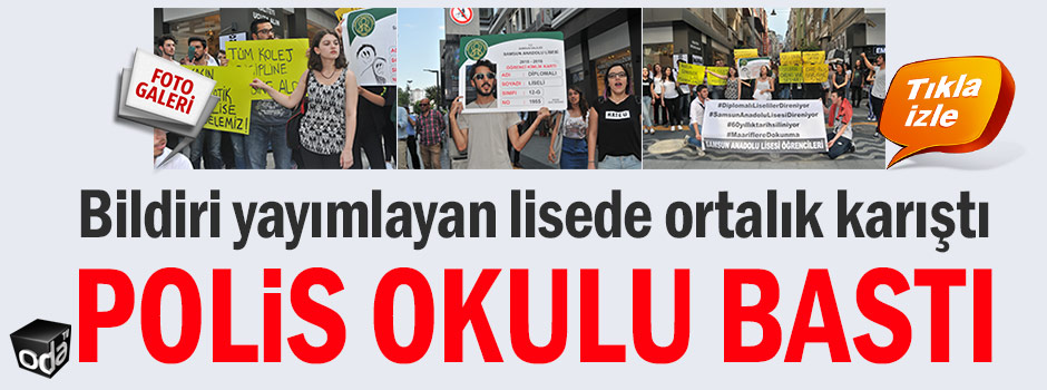 Bildiri yayımlayan liseye polis baskını