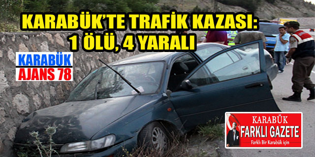 Trafik kazası 1 ölü 4 yaralı.