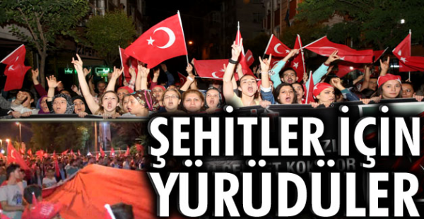 Şehitler için yürüdüler