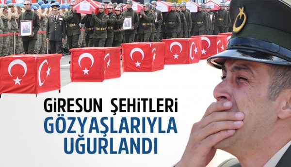 Giresun şehitleri gözyaşlarıyla uğurlandı