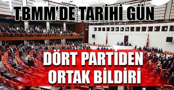 TBMM’de ilk: 4 partiden ortak bildiri