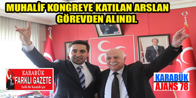 MHP İL BAŞKANI GÖREVDEN ALINDI.