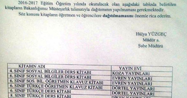 Ders kitaplarına FETÖ ayarı