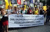 İstanbul İl Milli Eğitim Müdürlüğü önünde eylem