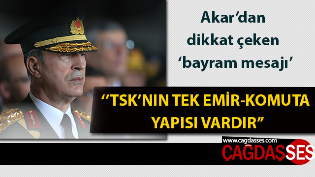 Hulusi Akar'dan 'Kurban Bayramı' mesajı!