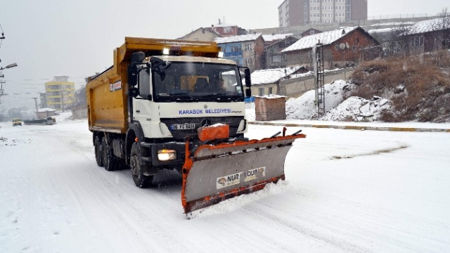 Karabük'te Kar Mücadelesi