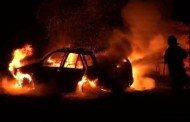 Karabük'te Hastane Otoparkında Üç Araç Yandı